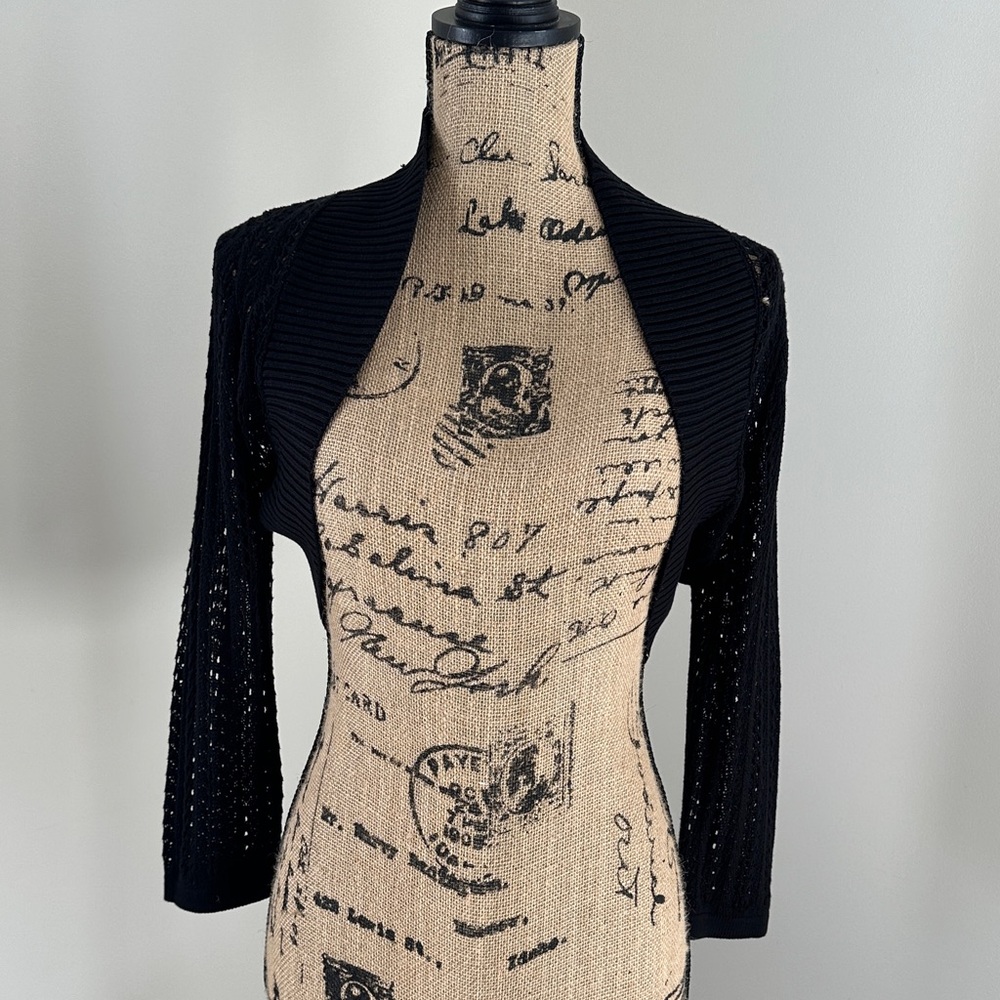 White House Black Market Black Knit Shrug